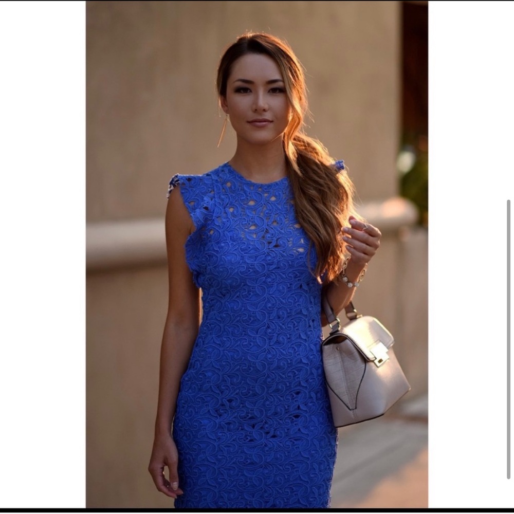 Zara Vibrant Blue Midi Dress